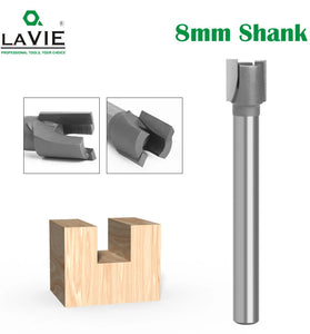 LAVIE 8mm Shank Router Bit Carbide Tip Woodworking Milling Cutter Industrial Grade Coating Precision Cutting Lock Door