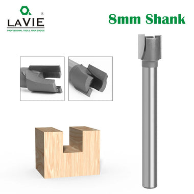 LAVIE 8mm Shank Router Bit Carbide Tip Woodworking Milling Cutter Industrial Grade Coating Precision Cutting Lock Door