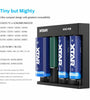 XTAR MC4S USB Type-C Input Li-ion & Ni-MH Battery AAA AA Charger 4-slot Battery Charger for 3.6V 3.7V Flashlight's 18650 26650 1.2V Ni-MH Ni-CD Household Batteries
