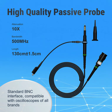MICSIG MSP510 Oscilloscope Passive Probe 500MHz Bandwidth Universal BNC Interface High Precision Measurements Easy Signal Testing Reliable Performance BNC interface Universal