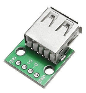 USB 2.0 Female Head Socket To DIP 2.54mm Pin 4P Adapter Board
