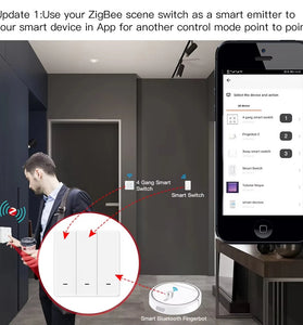 MOES Tuya ZigBe Wireless 9 Scene Switch Push Button Battery Powered Transmitter Smart Life App Automation 1/2/3 Gang Smart Home Scene Switch