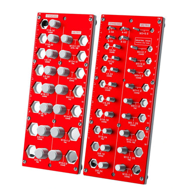 Twist-On Metal Nut & Bolt Thread Checker Set 21 Inch & 17 Metric Sizes Easy Sorting & Identification Gauge for Nuts and Bolts