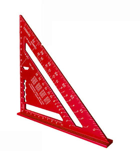 Triangle Ruler 7Inch Measurement Tool Cast Aluminium Carpenter Set Square Angle Woodworking Tools Try Square Triangular Metric/Inch