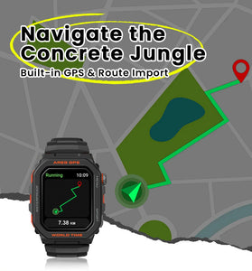 Zeblaze Ares GPS Rugged 1.75 inch HD 3 ATM Detailed Health and Wellness Insights bluetooth Calls Assistant Smart Watch