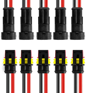 240Pcs 20 Kits 2 Pin Connector Automotive Electrical Connectors Quick Connect 2 Pin Wire Connectors Waterproof Connector 2 Way Wire Connector