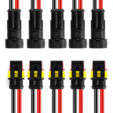 240Pcs 20 Kits 2 Pin Connector Automotive Electrical Connectors Quick Connect 2 Pin Wire Connectors Waterproof Connector 2 Way Wire Connector