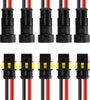 240Pcs 20 Kits 2 Pin Connector Automotive Electrical Connectors Quick Connect 2 Pin Wire Connectors Waterproof Connector 2 Way Wire Connector