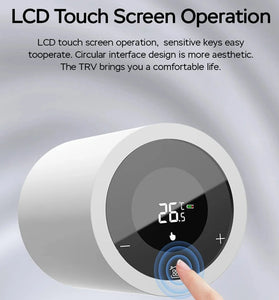 EWeLink APP ZigBe Thermostat Radiator Actuator LCD Display Smart Home Programmable Thermostatic Radiator Valve Voice for Alexa Google