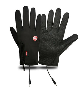 USB Motorcycle Riding Heated Gloves for Winter Outdoor Sports Skiing Warm Gloves Waterproof and Non-slip