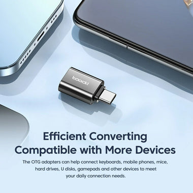 Toocki USB-C to Micro/USB-A to USB-C/USB-C to USB-A Adapter Converter for Xiaomi for Samsung Huawei OTG Connector