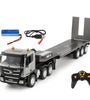 HuiNa Toys 1318 1/24 2.4G 9CH RC Trailer Truck Tractor Flatbed Engineering Construction Vehicles LED Light Sound RTR Transport Remote Control Cars Models