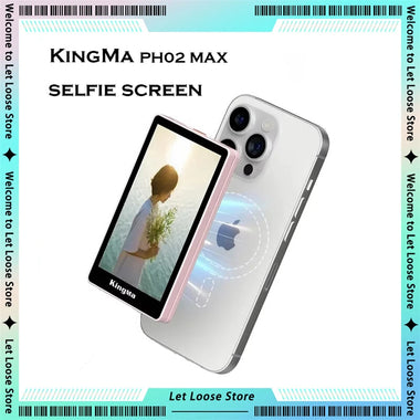 KingMa PH02 Max Magnetic Selfie Live Streaming Vlog Display Screen 2.4G Wireless Connect Suitable for iPhone