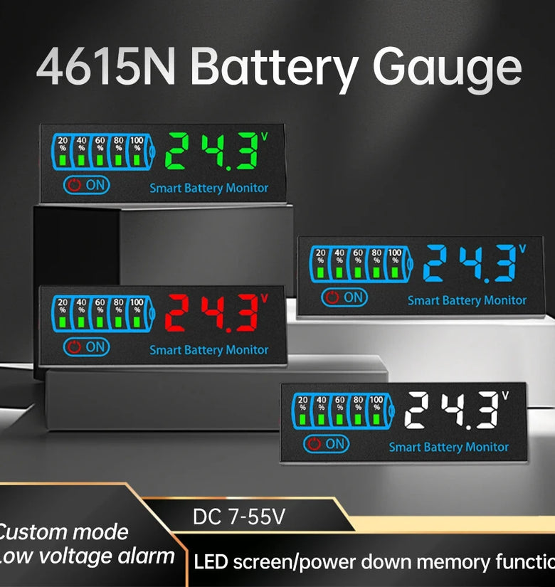 3S-14S DC7-55V Battery Level Indicator 12V 24V 36V 48V 18650 Lipo Lithium Battery Capacity Board Voltage Battery Charging Tester