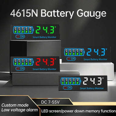 3S-14S DC7-55V Battery Level Indicator 12V 24V 36V 48V 18650 Lipo Lithium Battery Capacity Board Voltage Battery Charging Tester