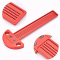 T-Square Ruler Aluminum Alloy Anodized Finish 1/32 Inch/1MM Precision Hole Spacing Ergonomic Design for Craftsman