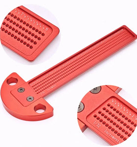 T-Square Ruler Aluminum Alloy Anodized Finish 1/32 Inch/1MM Precision Hole Spacing Ergonomic Design for Craftsman