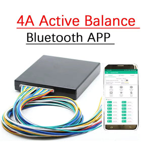 Smart 4A Active Balancer 1mv 4A DC25-100V 2S to 24S Lithium Lifepo4 LTO Battery Equalizer Bluetooth APP Energy Transfer Board