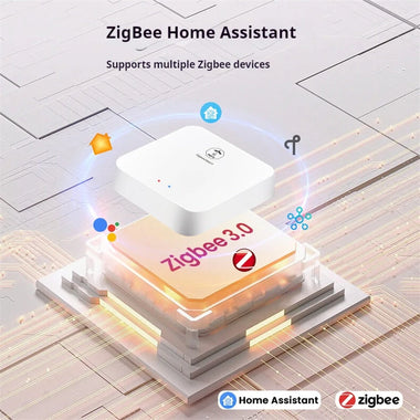 ZigBee3.0 Smart Gateway Hub Via ZHA Or Zigbee2MQTT Home Automation Bridge Voice Control with Alexa Google Home Wireless Dongle Gateway