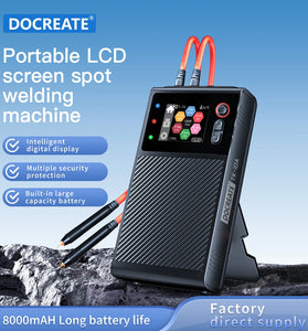 DOCREATE TK-10A Portable LCD Screen Spot Welder 1200A Welding Current 8000mAh Battery Advanced Double Pulse Technology Multiple Safety Features
