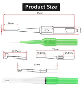 Multimeter Test Probe Needle Set 4mm Banana Socket ABS Stainless Steel Sharp Testing Tips Electrical Inspection Tool Multicolor
