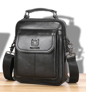 BULLCAPTAIN Classical Men's Genuine Leather Shoulder Bag Retro Business Casual Crossbody Bag Male Large Capacity Handbag Bag