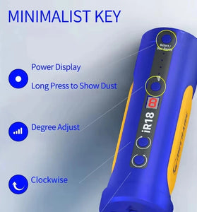 Mechanic IR18 Electric Glue Remover 2000mAh Battery 8 Adjustable Speeds LED Green Dust Lamp Portable Repair Tool for Mobile Phone and Computer Glue and Dust Removal