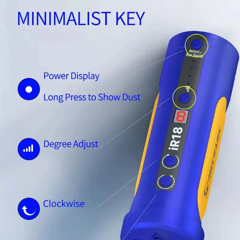 Mechanic IR18 Electric Glue Remover 2000mAh Battery 8 Adjustable Speeds LED Green Dust Lamp Portable Repair Tool for Mobile Phone and Computer Glue and Dust Removal