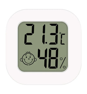 2Pcs Indoor Digital LCD Thermometer Hygrometer Electronic Temperature Humidity Meter Sensor Gauge with Air Comfort Indicator for Home Office Bedroom Living Room Bathroom School