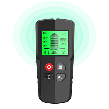 5-in-1 Stud Finder Wall Scanner with Backlit Display - Accurately Detect Wood Metal Studs Live AC Wires Enhanced Depth Detection Essential Tool for Home Improvement and Construction