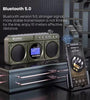 SANSUI F28 Dual Speaker Wireless bluetooth Radio with Bass Diaphragm Digital Display Support U Disk TF Card Headphones Playback Rechargeable FM Music Player Radios
