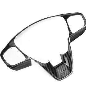 Carbon Fibre Decal Steering Wheel Trim Cover For Ford Fiesta ST MK8 2018 - 2020