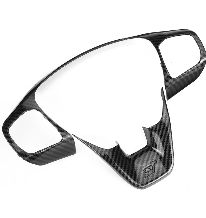 Carbon Fibre Decal Steering Wheel Trim Cover For Ford Fiesta ST MK8 2018 - 2020