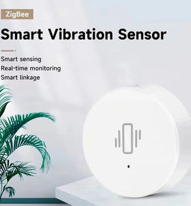 Tuya ZigBe Smart Vibration Sensor Real Time Monitoring Door Window Detection Alarm Smart Home Security Protection System