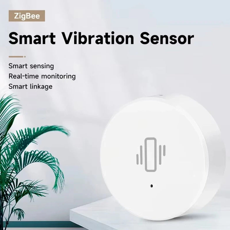 Tuya ZigBe Smart Vibration Sensor Real Time Monitoring Door Window Detection Alarm Smart Home Security Protection System