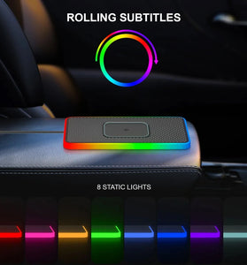 Car Wireless Charger with Atmosphere Lighting Wireless Phone Charger Fast Charging Station for 15 14 13 Pro Max