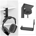 Metal Headphone Holder Hook Stand Under Desk Headset Bracket Headset Hanger with Ajustable Clamp Universal