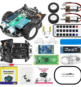 Yahboom Raspberry Pi Pico Robot Car Kit Programmable Car Support MicroPython Programming for Student DIY Electronic Project Raspberry Pi