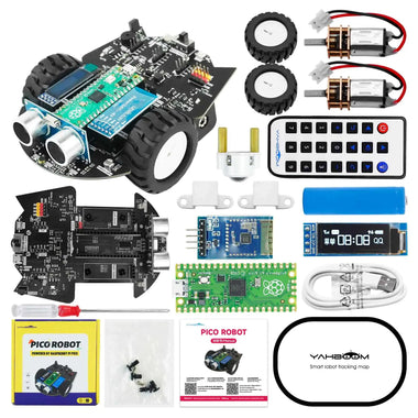 Yahboom Raspberry Pi Pico Robot Car Kit Programmable Car Support MicroPython Programming for Student DIY Electronic Project Raspberry Pi