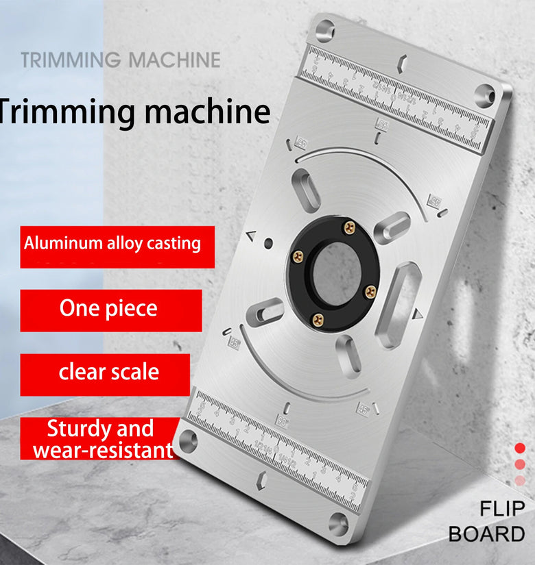 Aluminum Alloy Router Tablet Insert Plate for Woodworking Benches for Trim Routers Wood Trimming Milling Tools with Accessories