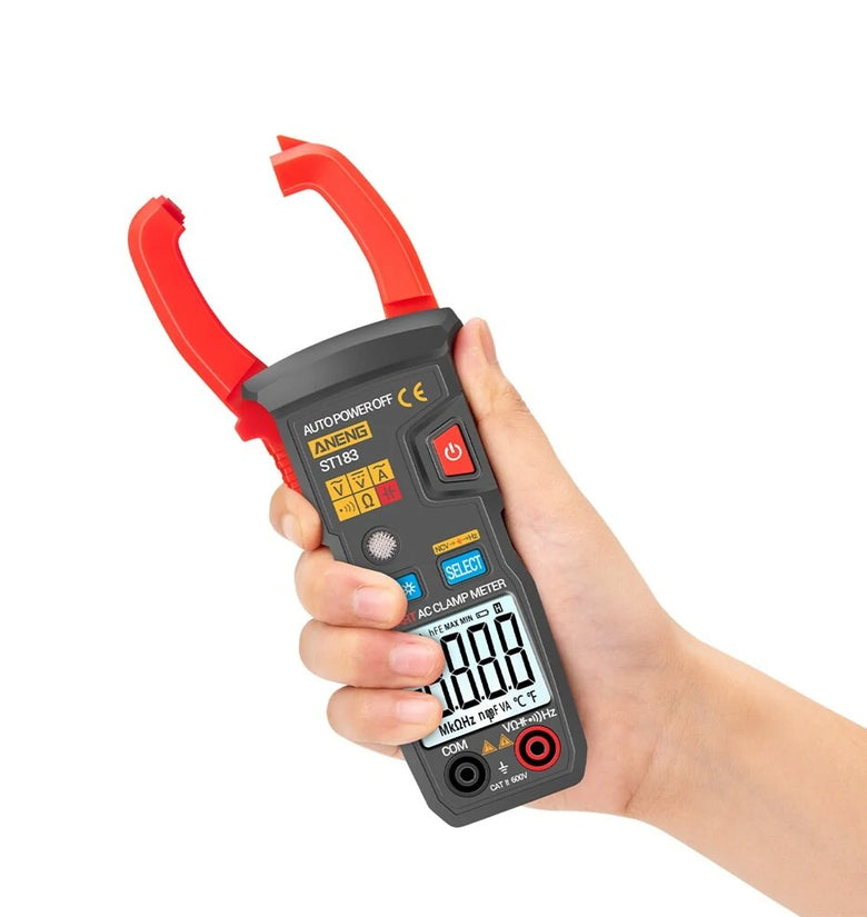 ANENG ST183 Digital Clamp Meter AC Current 6000 Counts True RMS Multimeter DC/AC Voltage Tester Hz Capacitance NCV Ohm Tests