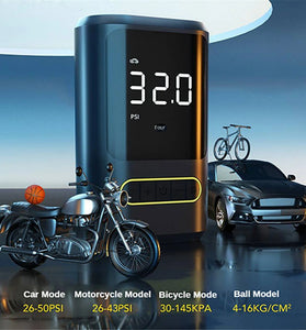 Tire Inflator Portable Air Compressor 150PSI Cordless Air Pump with LCD Dual Screen Suitable for Car Inflator