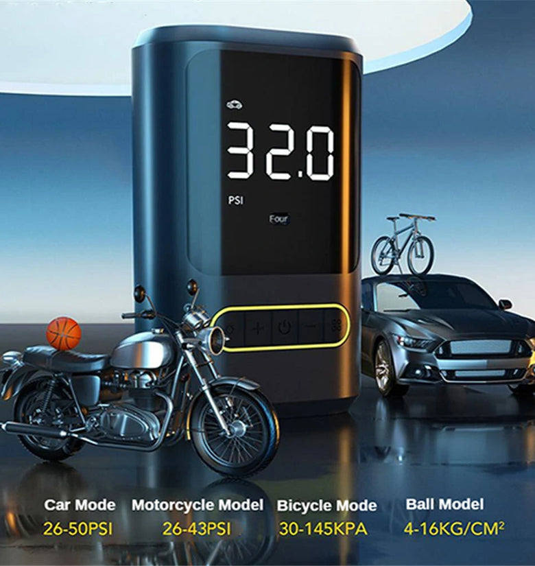 Tire Inflator Portable Air Compressor 150PSI Cordless Air Pump with LCD Dual Screen Suitable for Car Inflator