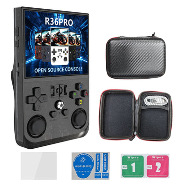 R36PRO 128GB 3.5-inch IPS Screen Handheld Game Console with Dual Hall Joystick Built-in 21000 Games Open Source Linux System Portable Pocket Video Player Game Player