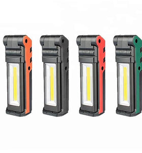 Bikight Adjustable Bright Magnetic LED Work Light for Car Repair USB Foldable Dimming COB Flashlight Lamps