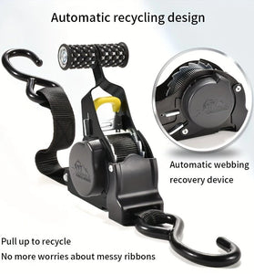 Automatic Retractable Stretch Wrapping Straps Polyester Rust-Resistant Tensioner 3.3m 680KG Wear-Resistant No Assembly Required Cargo Transportation