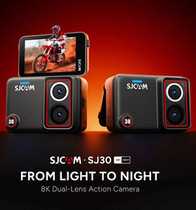 SJCAM SJ30 8K Dual Lens Action Camera Flip Touch Screen 20FPS Ultra HD Night Shooting Travel Vlog Camera Dashcam