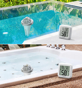 BALDR Digital Swimming Pool Thermometer -9.9-50 Range Accurate 360 Degree View Connects to HOMGAR App  Indoor Humidity Temperature Measurement