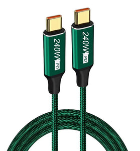 5A 240W USB-C to USB-C Cable PD QC3.0 Fast Charging Data Transmission Tinned Copper Core Line 1M/2M Long for iPhone 16 16 Pro 15 Pro Max for Huawei Pura X for Xiaomi 15pro for Samsung Galaxy S25 Ultra