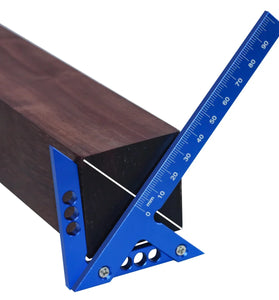 Blue Center Finder Aluminum Center Line Scriber for Finding Center Drawing Straight Lines Right Angles Midlines Vertical Lines 45 Degree Angles